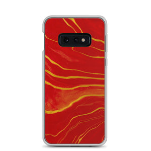 Red & Gold Marble Samsung Case