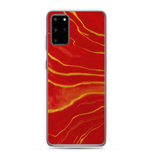 Load image into Gallery viewer, Red &amp; Gold Marble Samsung Case