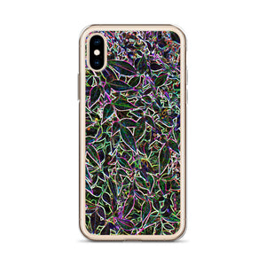 Neon Leaves iPhone Case