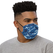 Load image into Gallery viewer, Blue Camouflage Face Mask