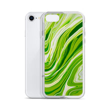 Load image into Gallery viewer, Lime Green Marble iPhone Case