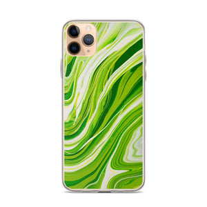 Lime Green Marble iPhone Case