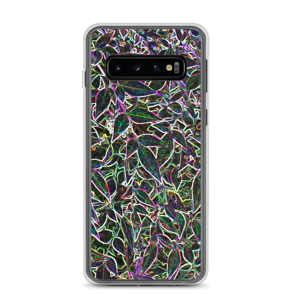 Neon Leaves Samsung Case