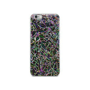 Neon Leaves iPhone Case