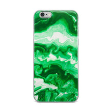 Load image into Gallery viewer, Green Marble iPhone Case