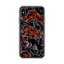 Load image into Gallery viewer, Neon Roses iPhone Case