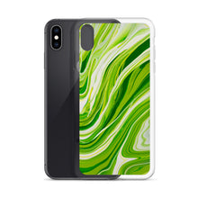 Load image into Gallery viewer, Lime Green Marble iPhone Case