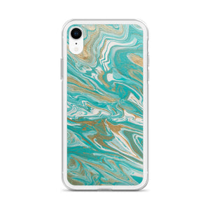 Tiffany & Gold Marble iPhone Case