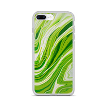 Load image into Gallery viewer, Lime Green Marble iPhone Case