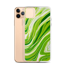 Load image into Gallery viewer, Lime Green Marble iPhone Case
