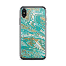 Load image into Gallery viewer, Tiffany &amp; Gold Marble iPhone Case