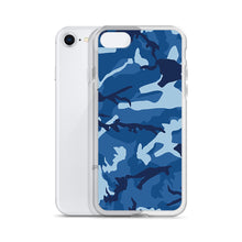 Load image into Gallery viewer, Blue Camouflage iPhone Case