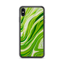 Load image into Gallery viewer, Lime Green Marble iPhone Case