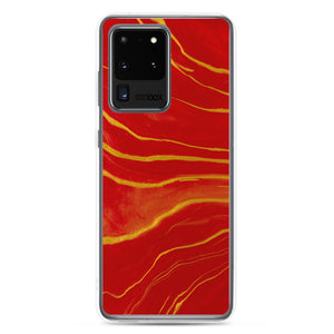 Red & Gold Marble Samsung Case