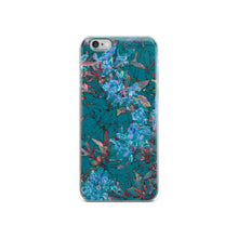 Load image into Gallery viewer, Turquoise Floral iPhone Case