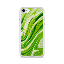 Load image into Gallery viewer, Lime Green Marble iPhone Case