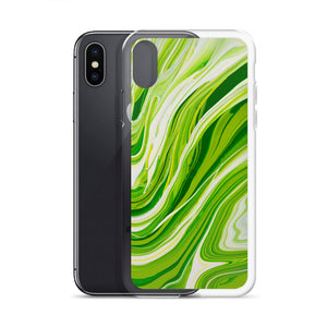 Lime Green Marble iPhone Case
