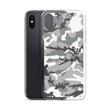 Load image into Gallery viewer, Grey Camouflage iPhone Case