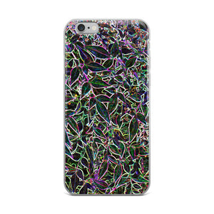 Neon Leaves iPhone Case