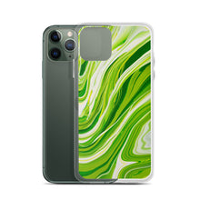 Load image into Gallery viewer, Lime Green Marble iPhone Case