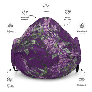 Purple Floral Face Mask