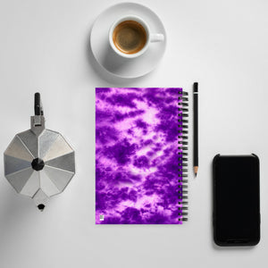 Purple Violet Tie Dye Spiral Notebook