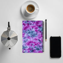 Load image into Gallery viewer, Indigo &amp; Orchid Tie Dye  Spiral Notebook