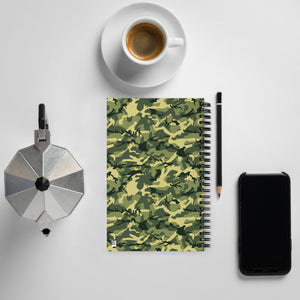 Green Camoflauge Spiral Notebook