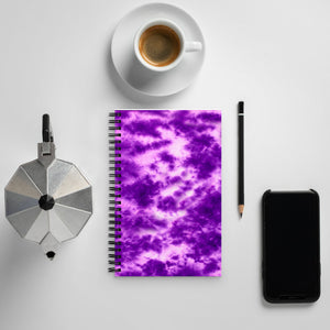 Purple Violet Tie Dye Spiral Notebook