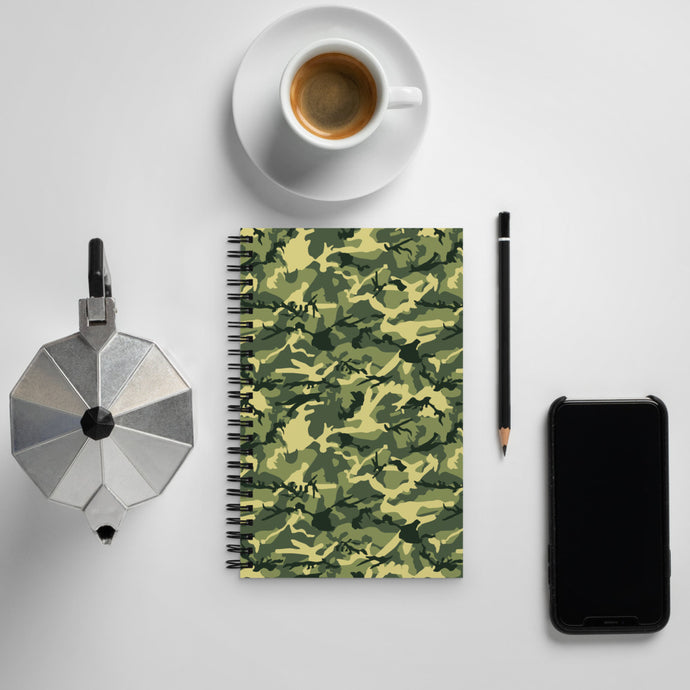 Green Camoflauge Spiral Notebook