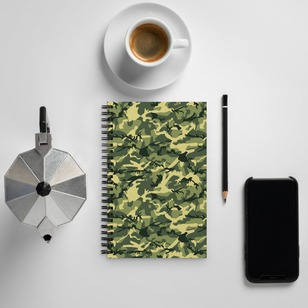 Green Camoflauge Spiral Notebook