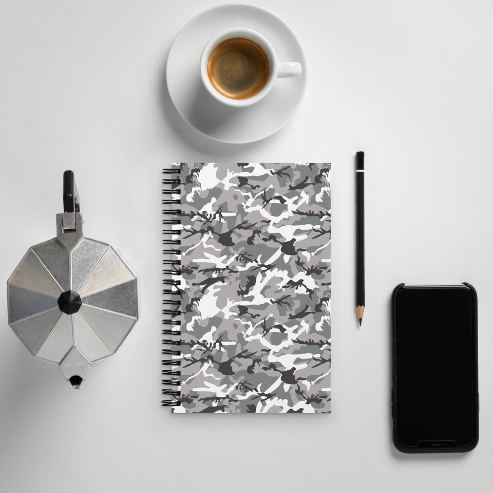 Grey Camoflage Spiral Notebook