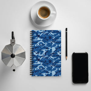 Blue Camouflage Spiral  Notebook