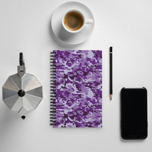 Purple Camouflage Spiral Notebook
