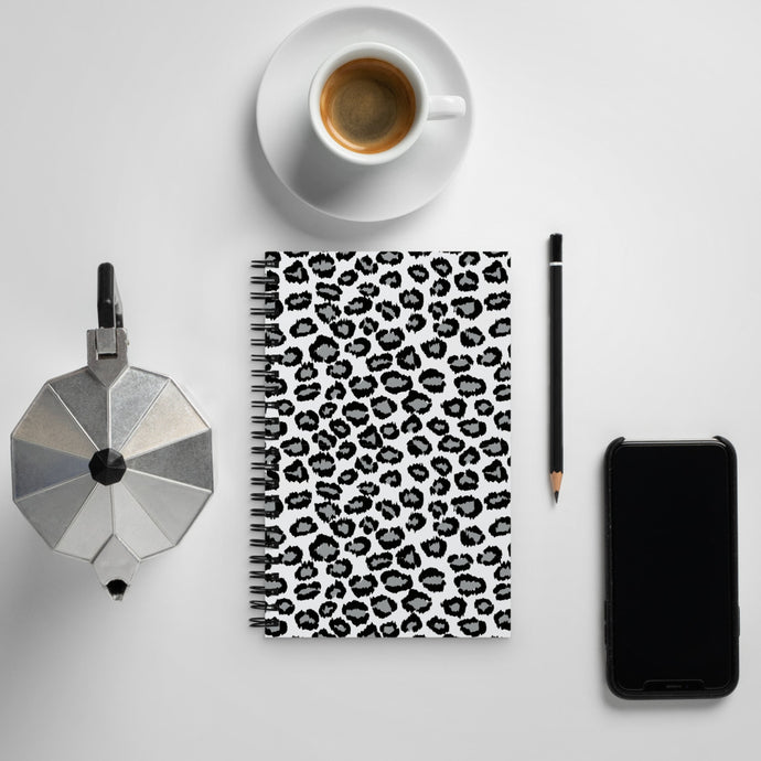 Snow Leopard Print Spiral Notebook