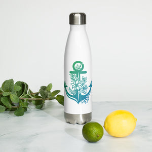 Floral Anchor Stainless Steel Water Bottle