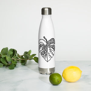 Leaf B&W Stainless Steel Water Bottle