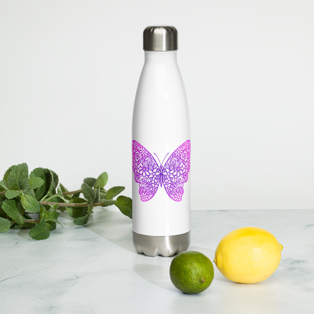 Butterfly Stainless Steel Water Bottle