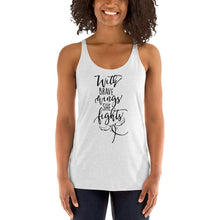 Load image into Gallery viewer, With Brave Wings She Fights Women&#39;s Racerback Tank