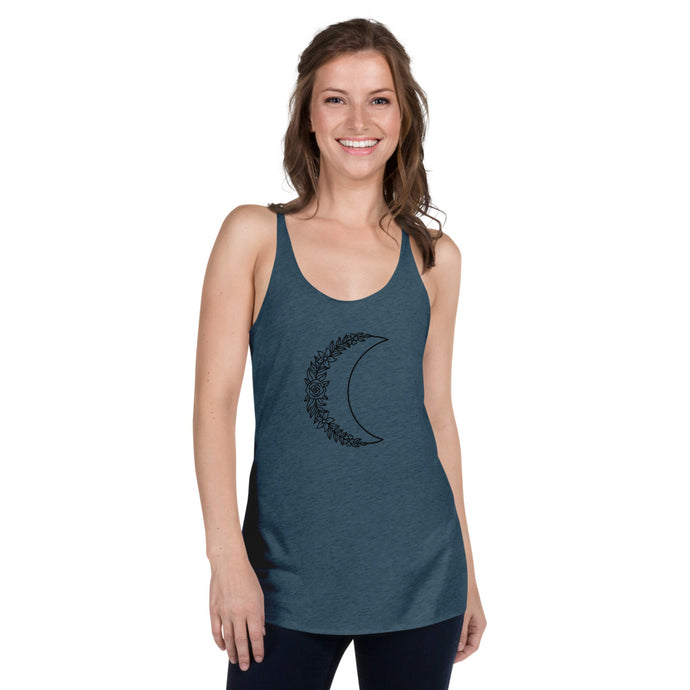 Women's Floral Moon Racerback Tank