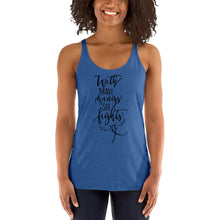Load image into Gallery viewer, With Brave Wings She Fights Women&#39;s Racerback Tank