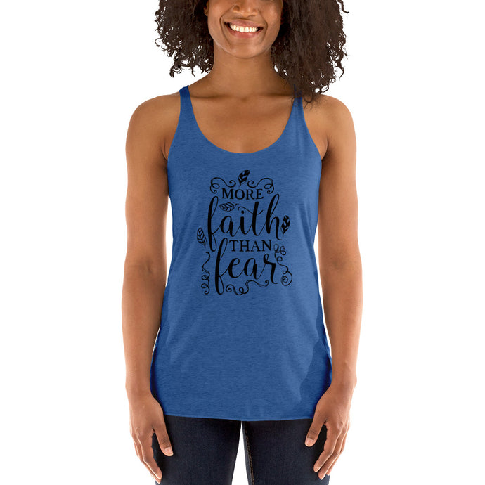 More Faith Than Fear Women's Racerback Tank