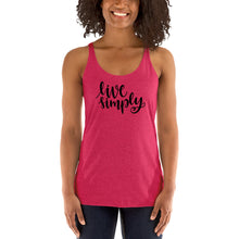 Load image into Gallery viewer, Live Simply Women&#39;s Racerback Tank